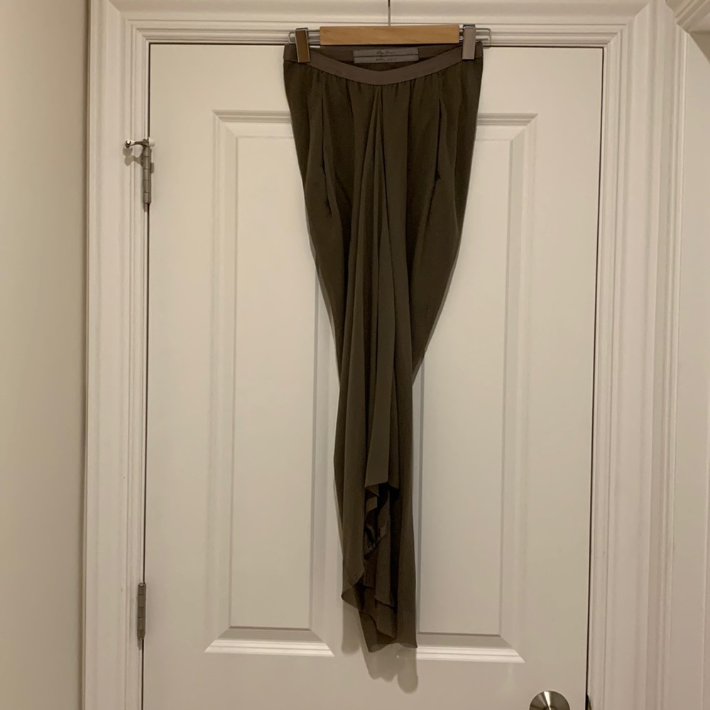 Rick Owens maxi silk skirt in color dusk